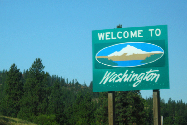 Sign wa. Welcome to Washington.